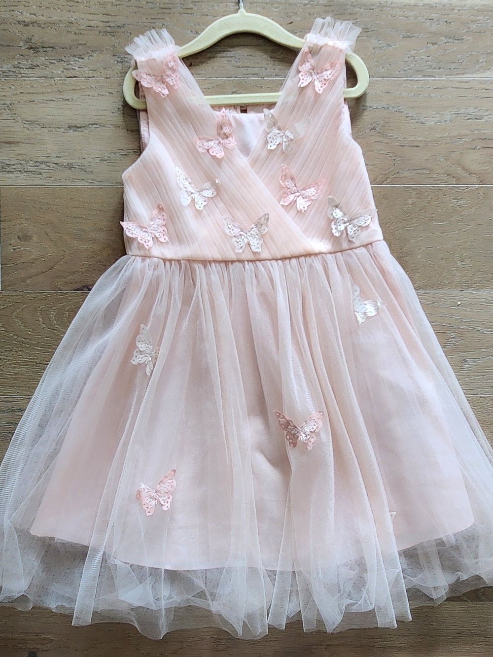 Monsoon Blush Pink Butterfly Tulle Dress